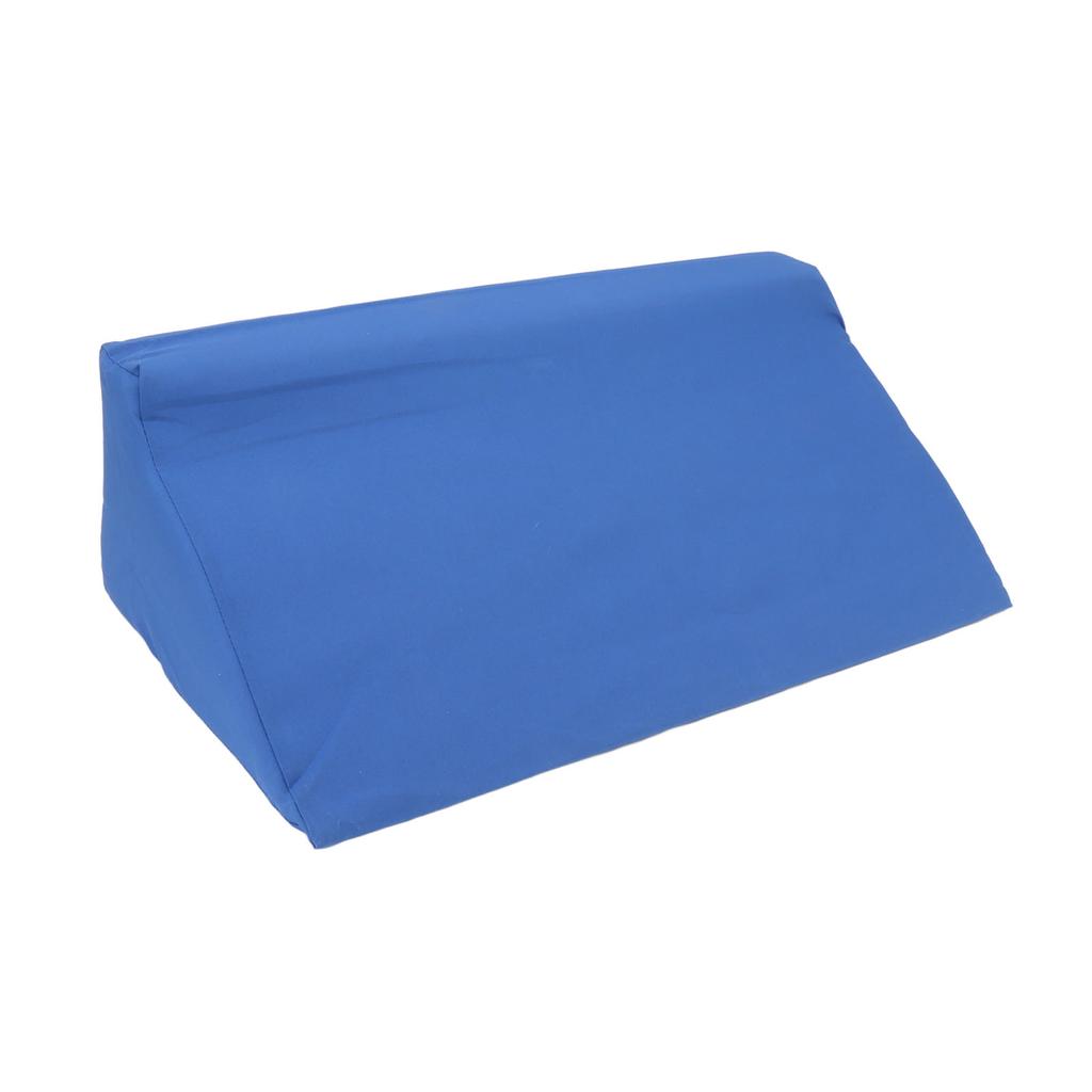 Blue Body Side Wedge Pillow with Hidden Zipper PU Leather Incline Side Wedge Pillow for Adults Side