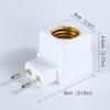 E27 Led Light Socket To Eu Plug Holder Adapter Converter On/Off For Bulb Lamp