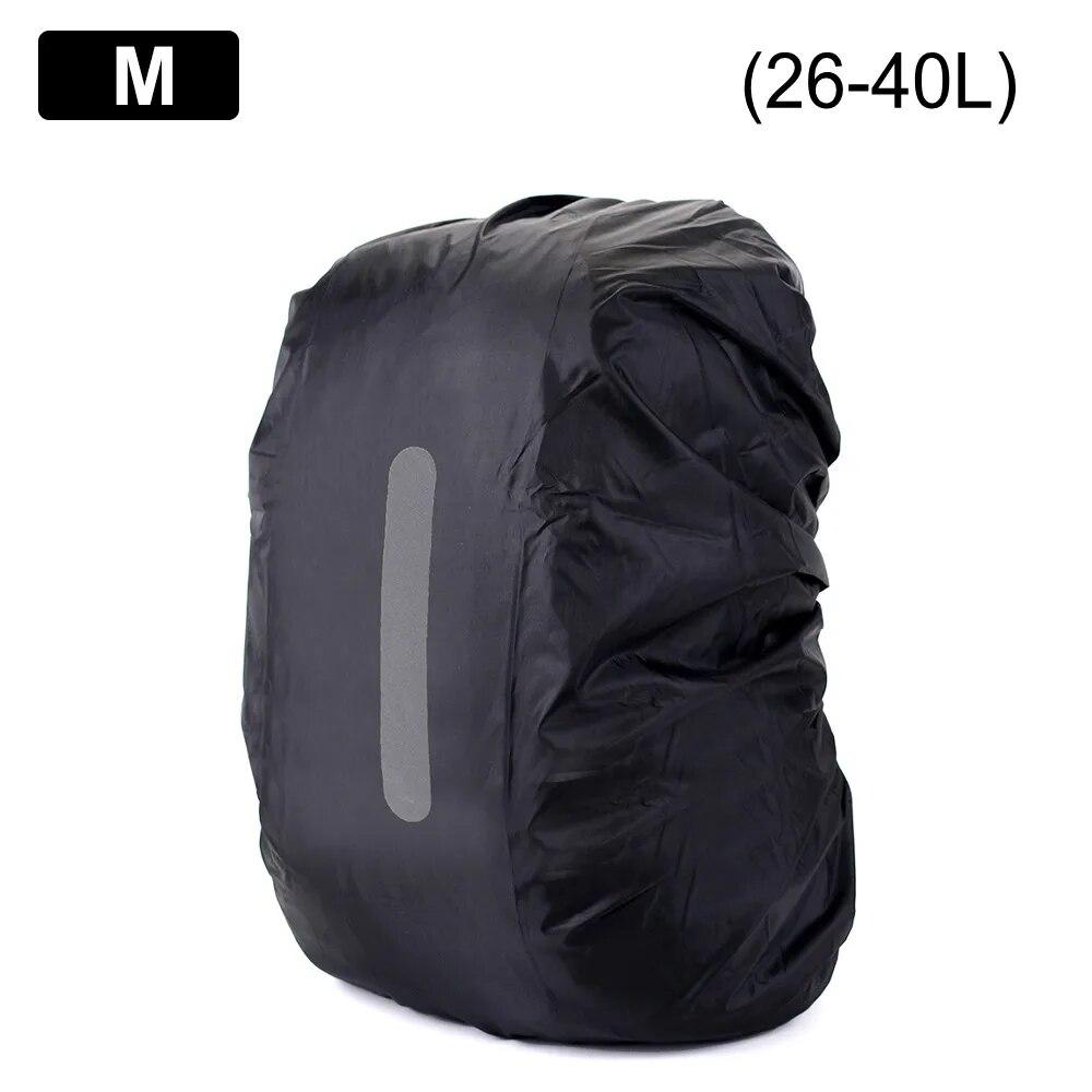 Reflective Waterproof Backpack Rain Cover Outdoor Sport Night Cycling Safety Light Rain Cover Case Bag Camping Hiking 10-70L