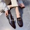 Модные весенне-осенние элегантные женские туфли-лодочки на низком каблуке с квадратным носком, обувь-лоферы для женщин, роскошный бренд, повседневный тренд 2025, 39, обувь слипоны