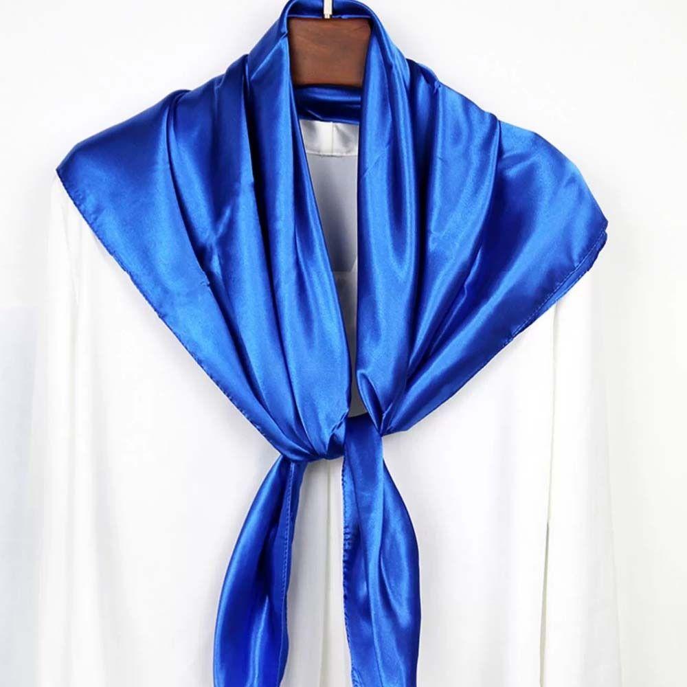 90cm Satin Silk Scarf Soft Head Scarf Luxury Square Neck Scarves Ladies/Girls