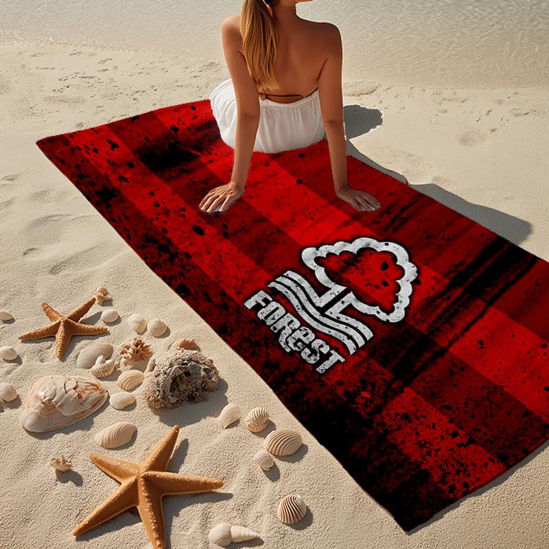 1PC Forest Club Emblem Beach Towel - Soft,  Absorbent Microfiber, Lightweight, Ideal for The Beach, Parties, Travel, Camping fan gifts