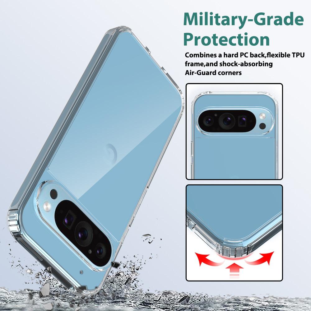 Hot Selling Transparent Crystal Clear Shockproof Business Design Mobile Phone Case for Google Pixel 7 Pro/7A/8A/9A/9 Pro Phone
