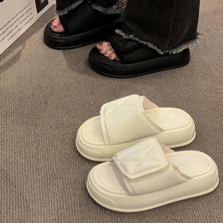 Платформа muffin cool тапочки женская летняя одежда 2025 новые повседневные пляжные сандалии мода липучка одно слово перетаскивание