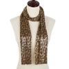Necklace Exaggerated Metal Sequined Scarf, Personalized Fashion Leopard Print Scarf Clothing Accessories