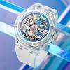 Bozhi Колесо Полый Механические Часы Мужские Оригинальные Полностью Автоматические Часы Пара Стрелки Водонепроницаемые Светящиеся