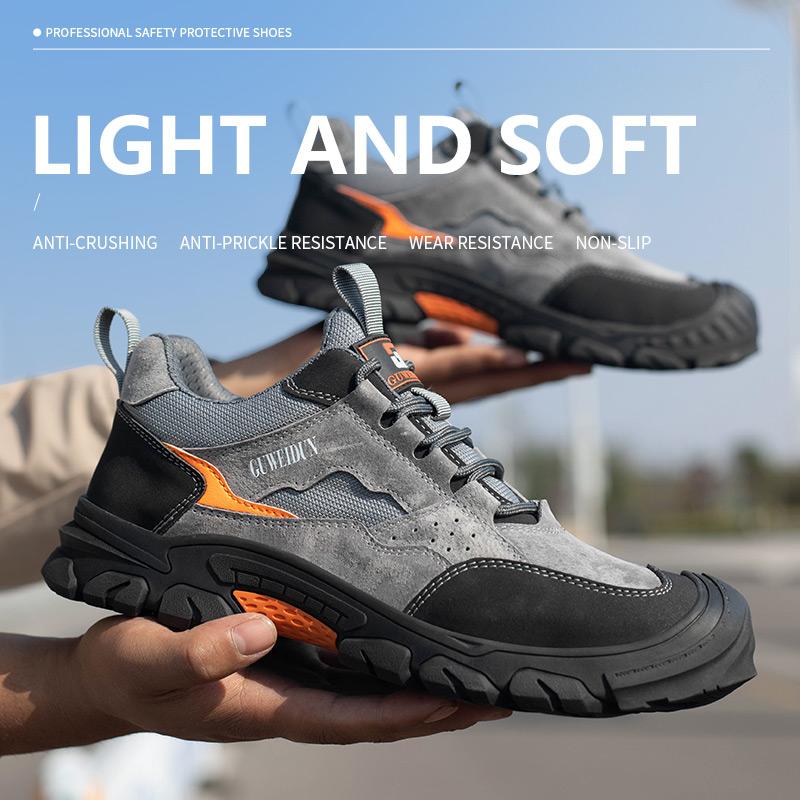 Легкая защитная обувь, мужская рабочая обувь, рабочие защитные ботинки со стальным носком, модная рабочая обувь, мужские рабочие ботинки с защитой от ударов, неразрушимые