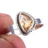 Natural Citrine Gemstone Handmade 925 Solid Sterling Silver Ring Size 6 u8O45
