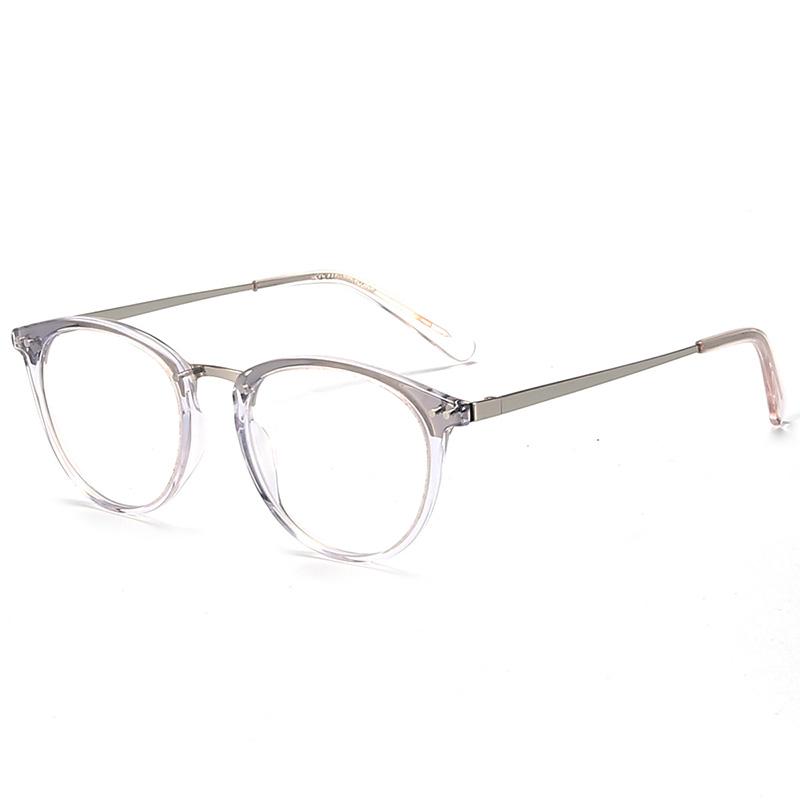 ZENOTTIC Retro Round Optical Prescription Eyeglasses Frames Unisex Ultralight Acetate Metal Spectacle Frame
