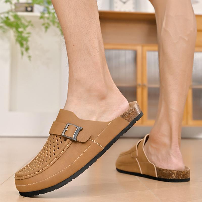 Летние повседневные универсальные тапочки для мужских трендов, противоскользящие, удобные, дышащие, модная мужская обувь, сандалии