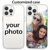Чехол для телефона из ТПУ с индивидуальным фото-рисунком, DIY, для iPhone 17 16 15 14 11 Pro Max Plus 13 12 Mini 16E 17 Air XS Max XR, прозрачный мягкий чехол