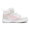 Puma Rebound V6 Mid Top Детские кеды для скейтбординга Детские кроссовки Серо-розовые 393832-04