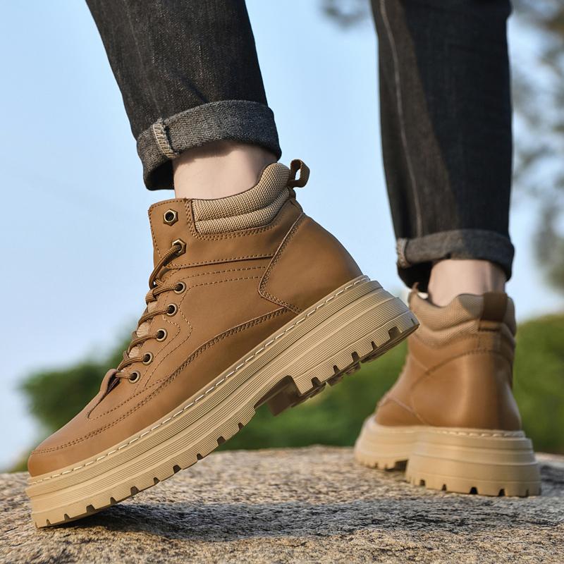 Роскошные брендовые мужские короткие ботинки на шнуровке, мужские офисные ботинки, мужские высокие зимние ботинки в стиле ретро для занятий спортом на открытом воздухе