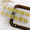11 Grid Ocean Series Metal Nail Charms Gold Silver Shell Starfish Mixed Nail Art Decoration Accessories