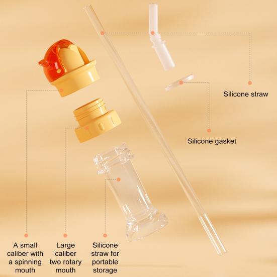 Многоразовая крышка для бутылки с водой с соломинкой, пылезащитный чехол, защищающий от удушья, портативный аксессуар для питья с соломинкой для детей