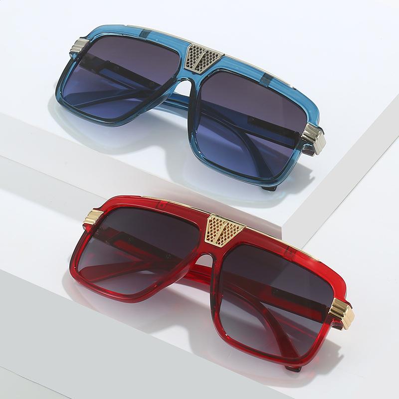 Квадратные солнцезащитные очки, квадратные очки для мужчин, персонализированные ретро-солнцезащитные очки в большой оправе для женщин