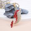 Брелок со стразами Фламинго Брелок-подвеска Фламинго Брелок со стразами и кристаллами Брелок для ключей от машины Держатель для ключей Шарм для сумки