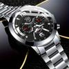 3pcs/set, Fashion Men's Calendar Sports Quartz Watch with Stainless Steel Strap & Bracelet & Necklace, Best Gifts for Him
