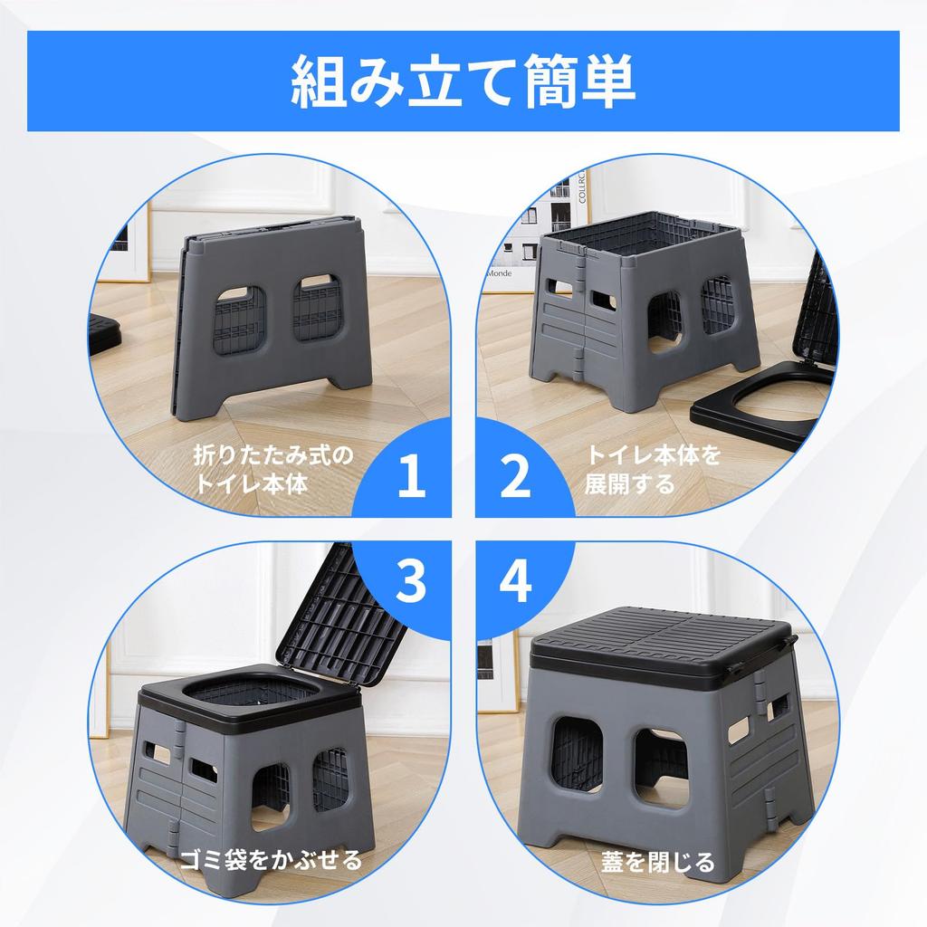LUNPEAR Портативный аварийный туалет с грузоподъемностью Нет Удобный для легкого использования в автомобиле Товары для ухода за больными в чрезвычайных ситуациях Товары для предотвращения стихийных бедствий Туалет, Туалет,