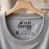 Custom Shirt Neck Label, Inside Collar Print, Personalized Neck Tag, Custom Size Label, Tagless Shirt Branding