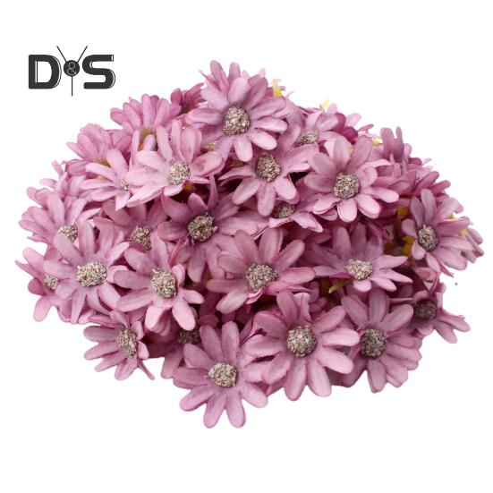 100Pcs/Bag Easy To Maintain Artificial Flower Head Fadeless Fabric Beautiful Garland Fake Flower Wedding Decor