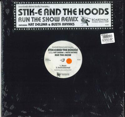 12-дюймовая пластинка KAT DELUNA, STIK-E & THE HOODS, BUS - Run The Show RL003 BOARDWALK GLOBA 2008 США Рэп и Хип-Хоп/R&B Б/у
