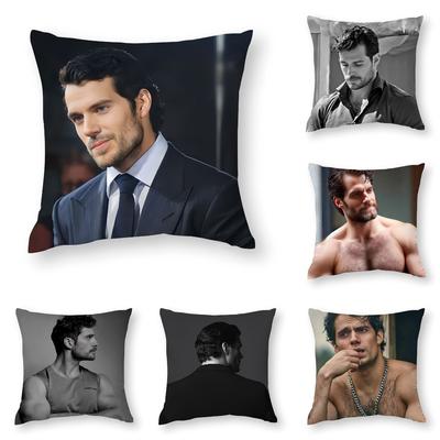 Наволочка для подушки Super Star H-Henry Cavill 3D-печать Полиэфирное волокно 40*40 см Домашний диван Декоративная наволочка для подушки Подарок на праздник