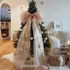 Oversized Hanging Pendant Organza Material Giant Xmas Bow Christmas Tree Decor  Outdoor Decor