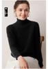 100% Cashmere Women's High Neck Solid Color Loose Fit Sweater for Autumn/Winter