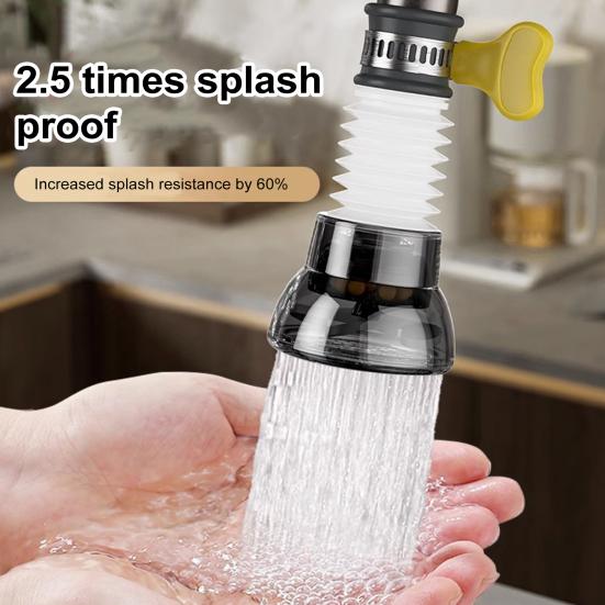 Faucet Filter 360 Degrees Rotatable Water Purifier with Reinforced Ring Durable Splash-Proof Kitchen Tap Filter for Home Restaurant