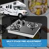 RV Gas Stove 2  1.8Kw Power Tempered Glass Panel Easy To Clean Gas Cook Top for Boat  Camper Yacht Gas Stovetop