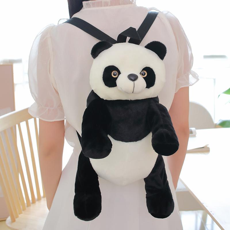 35/45cm Panda Plush Backpack Cartoon Cute Plush Toy Soft Stuffed Animal Shoulder Bag for Kids Girls Birthday Gifts