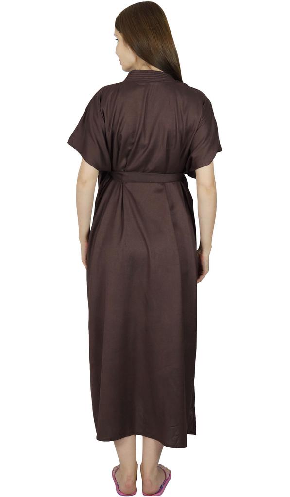 Bimba Ночная рубашка для кормящих мам с поясом-кафтаном | Пуговицы спереди | Детский душ