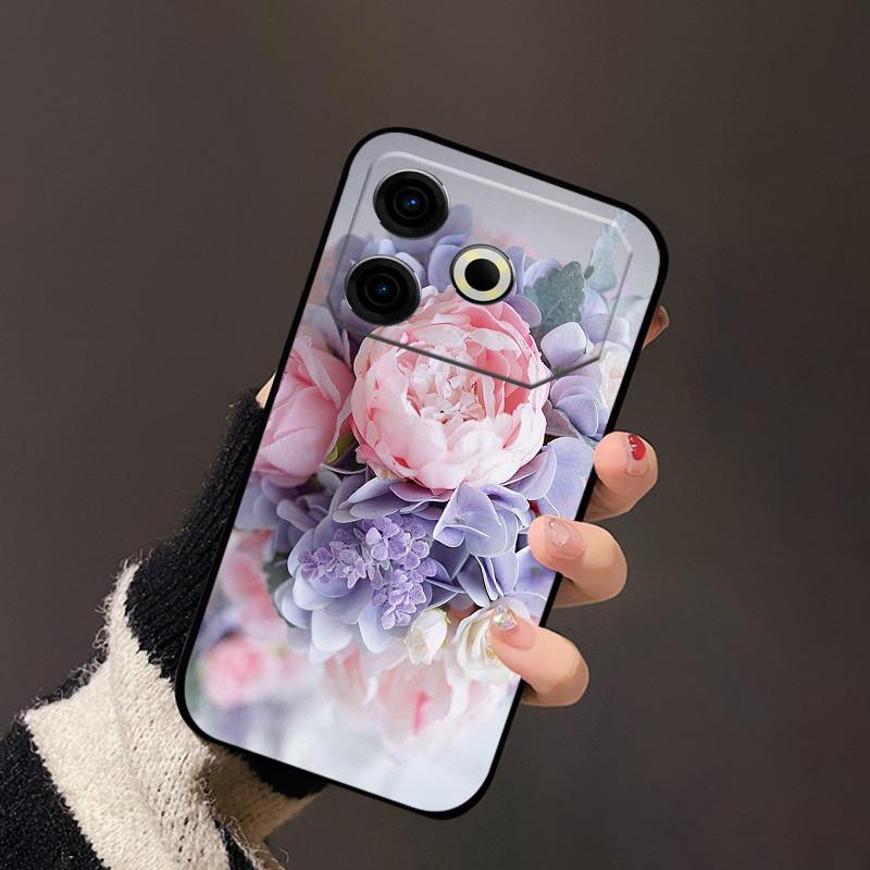 Чехол для Tecno Pova 6 Neo ТПУ Роскошный Черный Силикон Мягкие Чехлы для Телефона для Tecno Pova 6 Neo Защитный Мягкий Чехол Pova6 Neo Capa