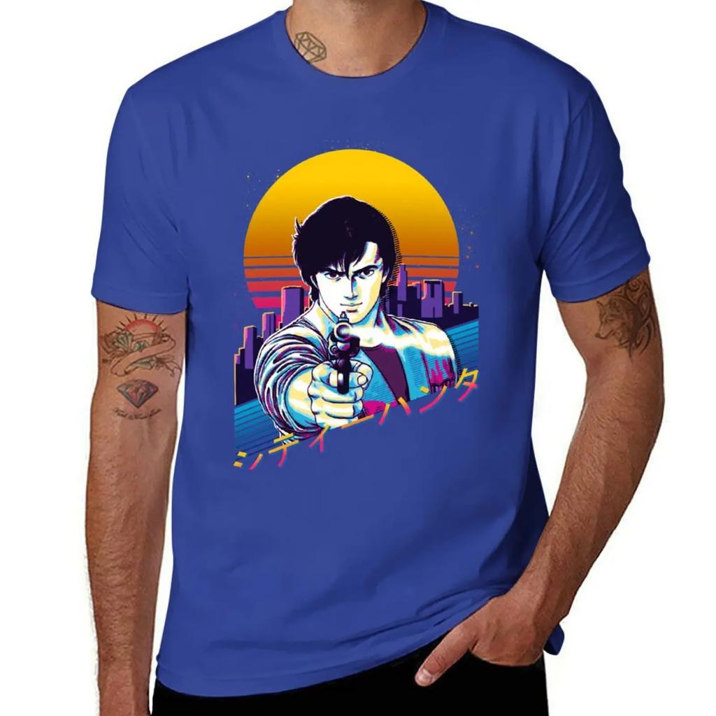City Hunter - Ryo Saeba Retrowave Essential T-Shirt for a boy plus size tops funny t shirts for men