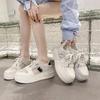 Women's Thick-Soled Korean-Style White Shoes  New Spring and Autumn Shoes Ins Versatile Student Popular Sports Board Shoes