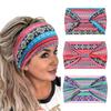Bohemian Ethnic Print Yoga Headband: Fashionable Wide-Edge Elastic