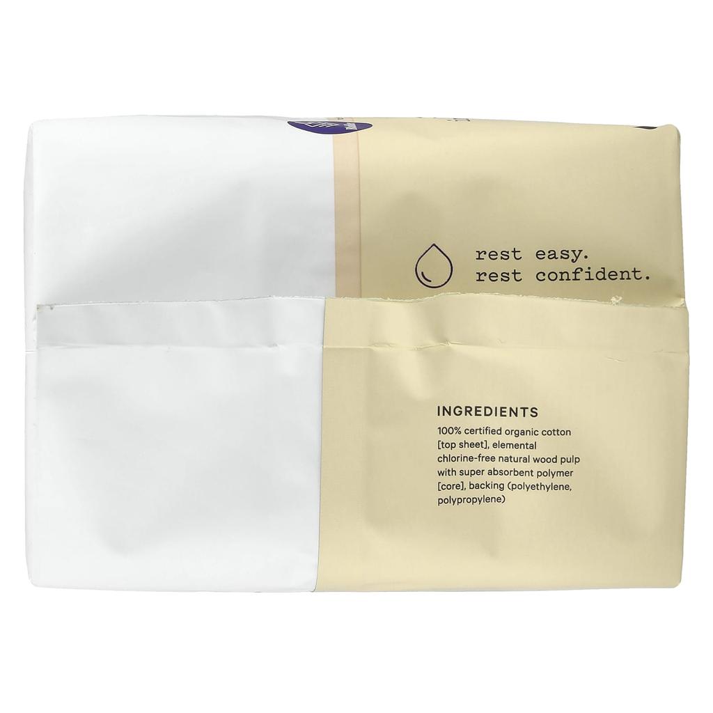 Травяные прокладки с крылышками, Органические ночные прокладки при недержании, 16 штук