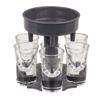Drink Dispenser with 6 Shot Glasses Cocktail Dispenser