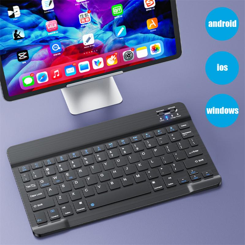 Mini Wireless Bluetooth-compatible Keyboard Mouse Set Rechargeable Compatible For Android Ios