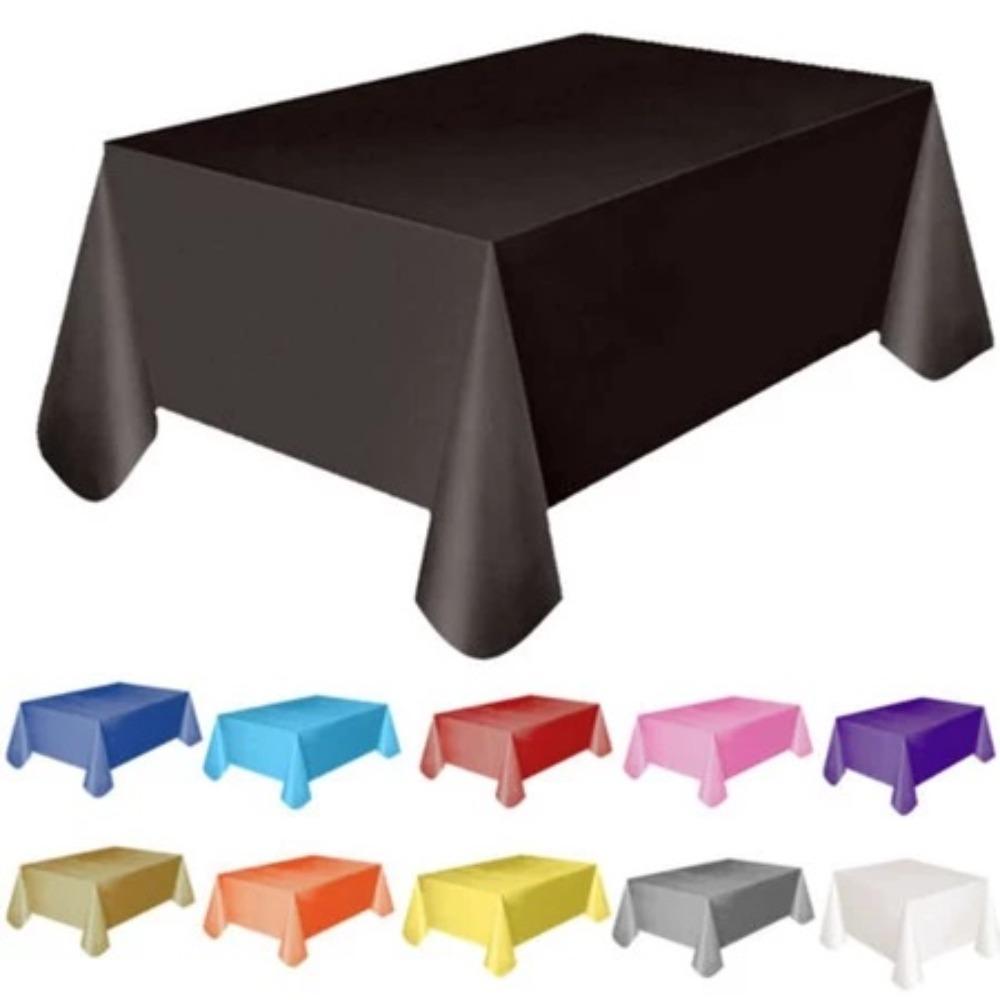 137x183cm Solid Color Rectangular Tablecloth Disposable Plastic Oilproof Tablecloth Birthday Wedding Christmas Party Supplies