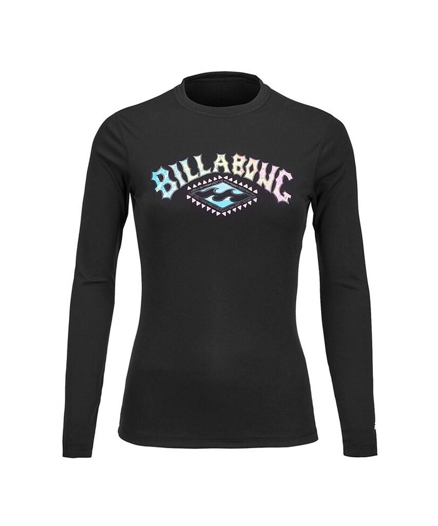 BILLABONG Женский Рашгард Pipe Tomboy Свободного кроя Черный