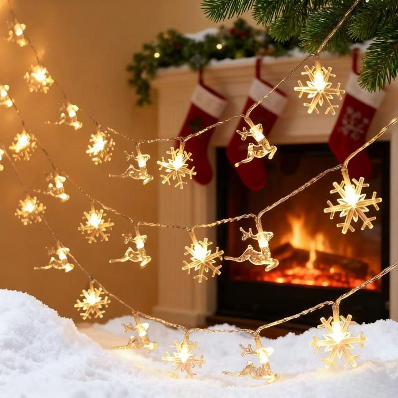 Christmas Tree Light String Deer Shaped Decorative Light Battery Powered,new Year Lamp,new Year Decoration,Indoor Holiday Decoration