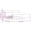 Metal Bed Frame without Mattress Sonoma Oak Finish 180x200 cm