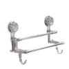 Dual-layer Suction Cup Towel Rack Non Punching Strong Bath Towel Holder Shower Door Towel Bar Rack Bath Towel Holder with Hook