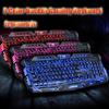 Игровая эргономичная клавиатура, светодиодная 3-цветная проводная USB-клавиатура с подсветкой, водонепроницаемая компьютерная клавиатура