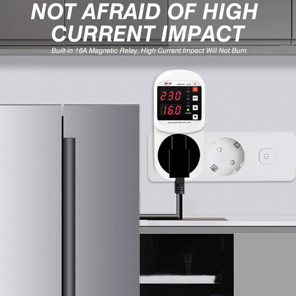 Automatic Voltage and Current Protector Socket LED Display Multifunctional Refrigerator Protecting