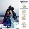 1pc, Winter Wonderland Blanket, Seasonal Decorative Throw for Home, Elsa & Anna Frozen Theme, Soft Flannel Throw Blanket, Versatile & Cozy for Bedroom
