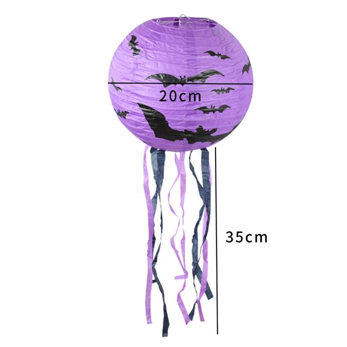 Halloween Led Light Paper Lantern Spider Ghost Pumpkin Bat Pendant Ornament Halloween Party Outdoor Decoration AVE