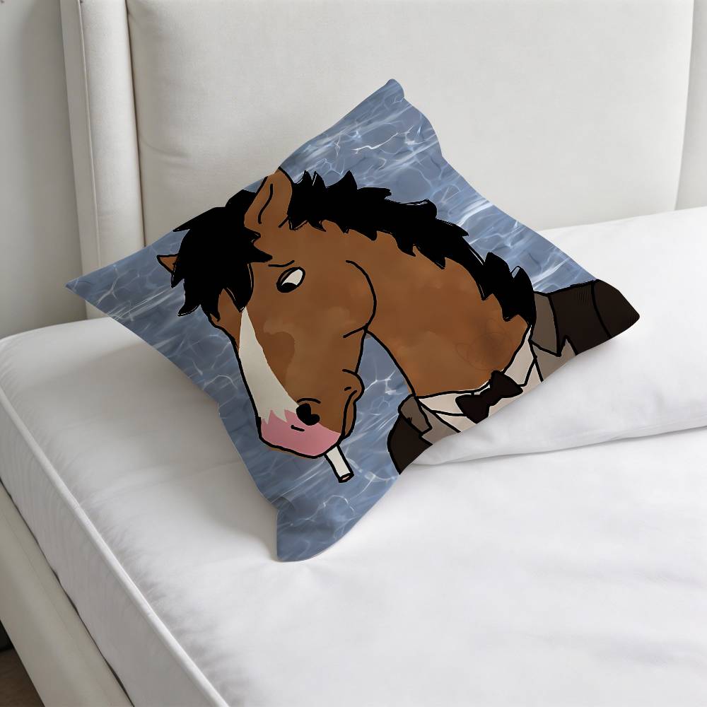 Cool BBojack Horseman Decorative Square Pillow Cover Soft Comfortable Pillow Case Sofa Bed Home Decoration